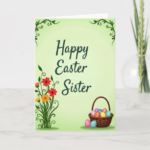 Happy Easter Sister Spring Card