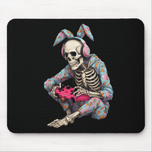 Happy Easter Skeleton Gamer Video Gaming Boys Men  Mouse Pad