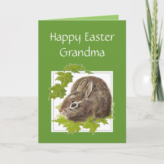 Happy Easter Some Cute Bunny Special Grandma Holiday Card (Front)