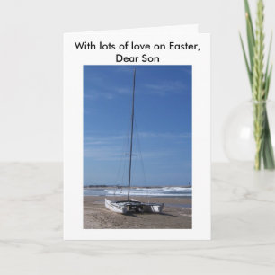 Happy Easter Son Card - Catamaran