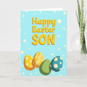 Happy Easter Son Polka Dot Card