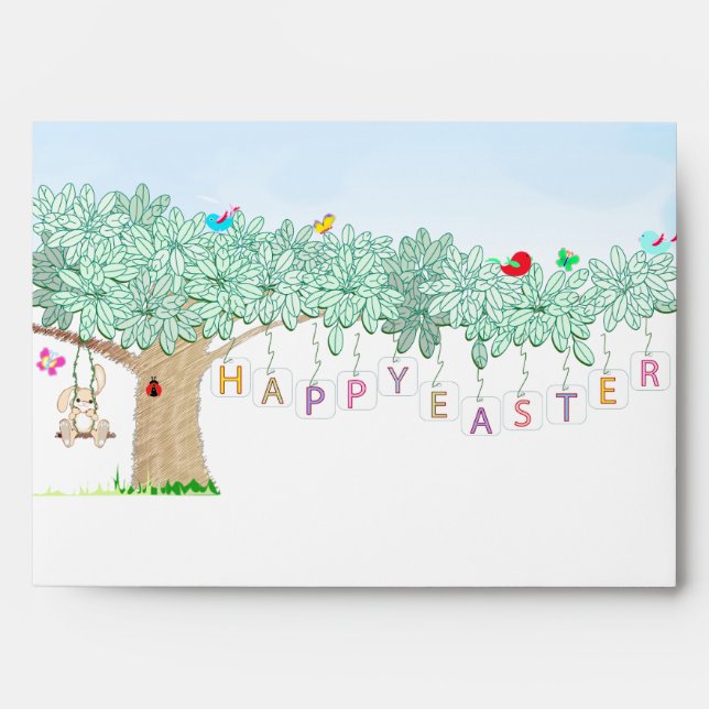 Happy Easter Spring Celebration Garden Party Envelope (Front)