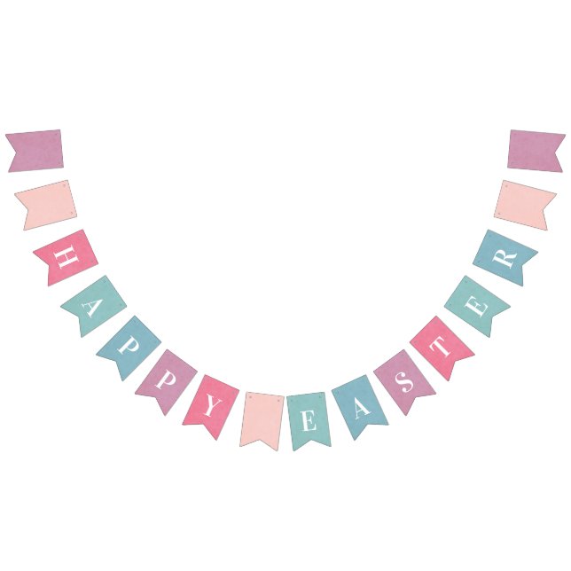 Happy Easter Spring Colours Custom Bunting Flags (All)