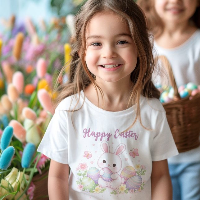 Happy Easter Spring Design - Cute Easter Bunny  Toddler T-Shirt (Creator Uploaded)