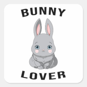 Happy Easter Spring Egg Cute Bunny Lover Gift Idea Square Sticker