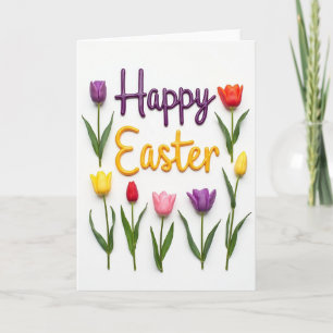 Happy Easter Spring Flower Card
