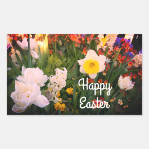 Happy Easter Spring Flowers #1-1 Stickers