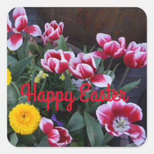 Happy Easter Spring Flowers #4 Stickers