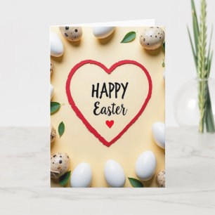 Happy Easter Spring Heart Card