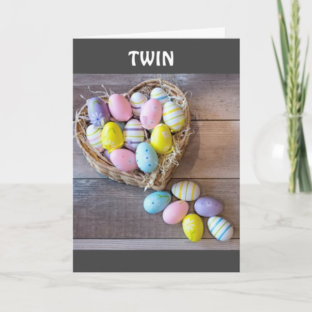HAPPY EASTER/SPRING ***TWIN*** EASTER CARD (Front)