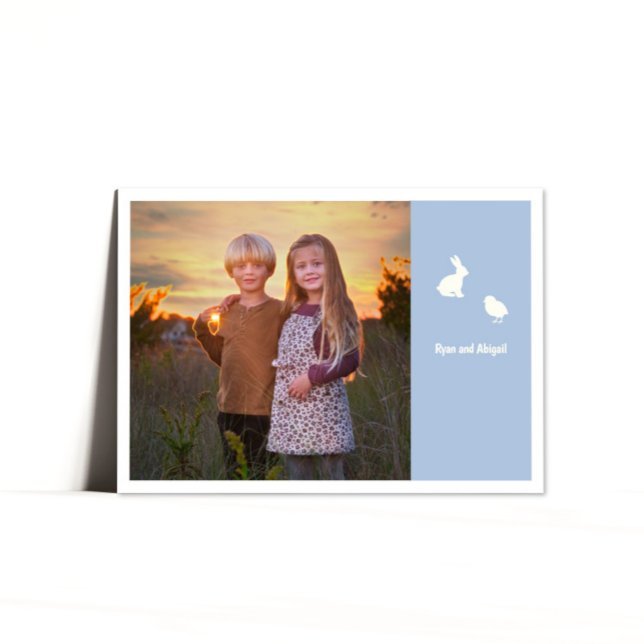 Happy Easter Spring Two Photo Card (Creator Uploaded)
