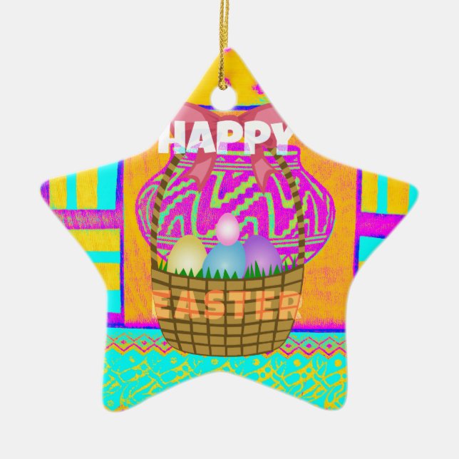 Happy Easter. Stay Blessed as Always Ceramic Ornament (Front)