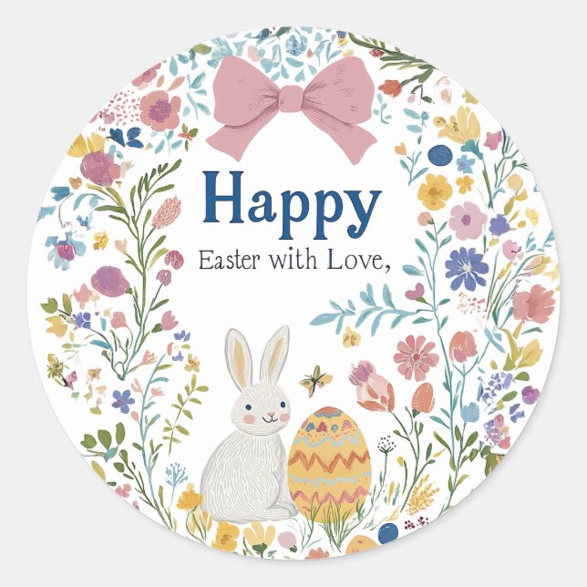  "Happy Easter" Sticker (Front)