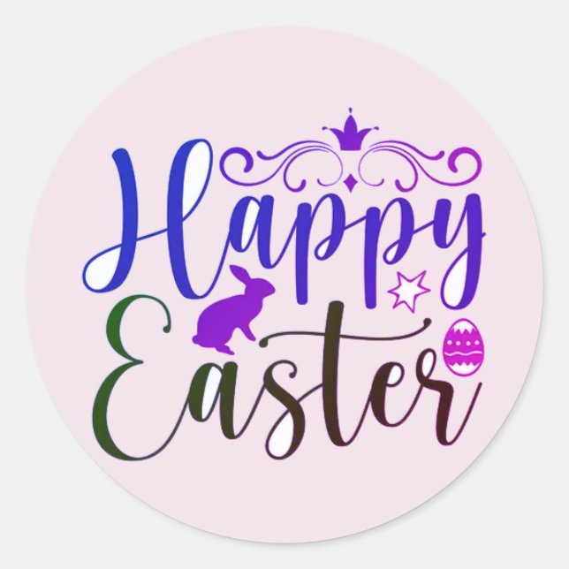Happy Easter stickers or seals (Front)