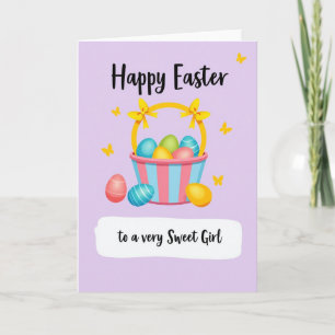 Happy Easter Sweet Girl Card