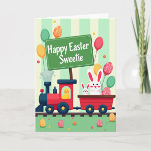 Happy Easter Sweetie Train Card