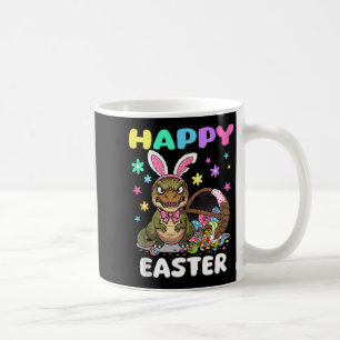 Happy easter t rex dinosaur candy bow easter bunny coffee mug