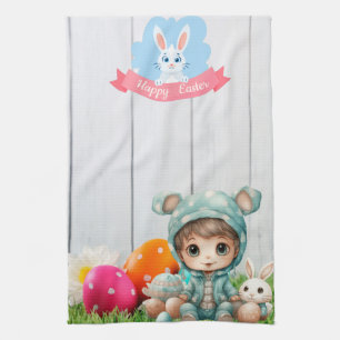 Happy Easter Tea Towel