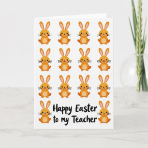 Happy Easter Teacher Bunny Card