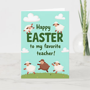 Happy Easter Teacher Spring Card