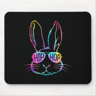 Happy Easter Tie Dye Bunny Sungles Hip Hop Men Wom Mouse Pad