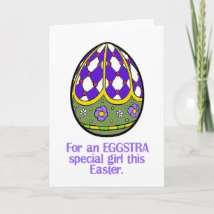 Happy Easter To An Eggstra Special Girl Holiday Card