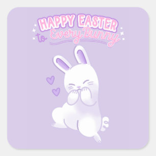 Happy Easter to Every Bunny Square Sticker