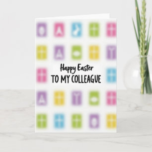 Happy Easter To My Colleague Card