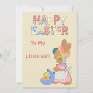 Happy Easter to My Little Girl Postcard