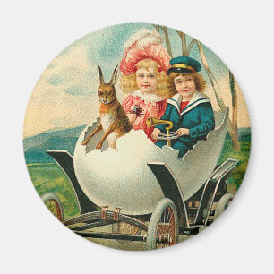 Happy Easter To You Eggshell Car Vintage Magnet