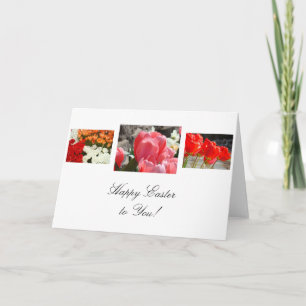 Happy Easter to You! greeting Cards Tulips Flowers