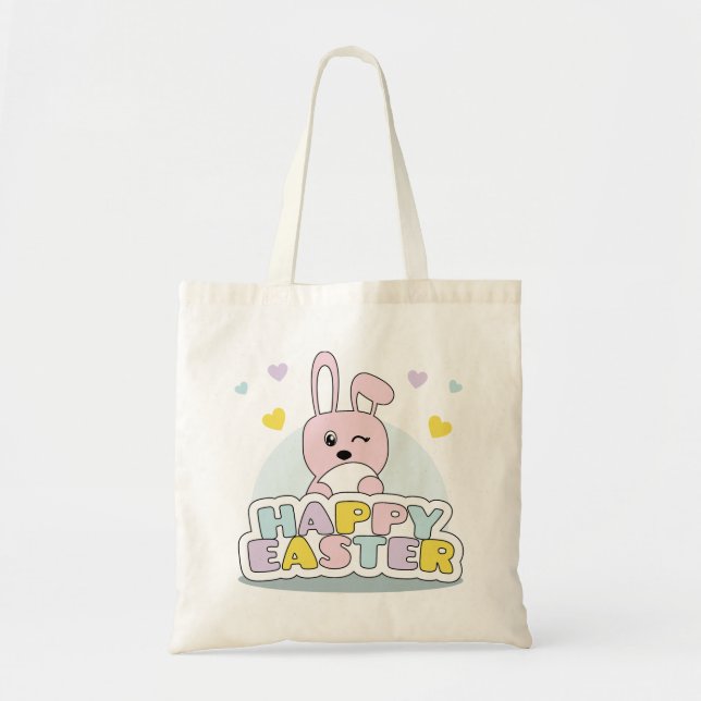 Happy Easter Tote Bag (Front)