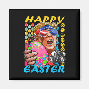 Happy Easter Trump Patriotic Bunny Flag Magnet