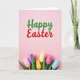Happy Easter Tulip Spring Card