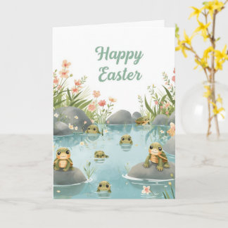 Happy easter turtles card