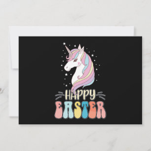 Happy Easter Unicorn Bunny Rabbit Eggs Invitation