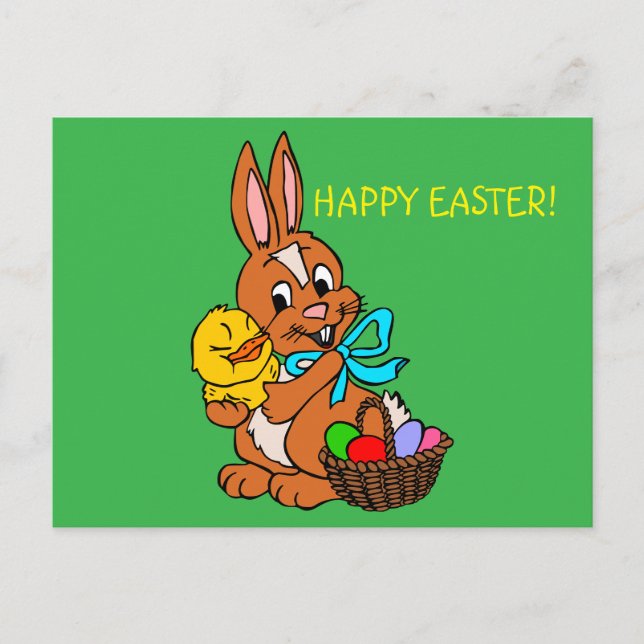 HAPPY EASTER  unique CUTIE Postcard (Front)