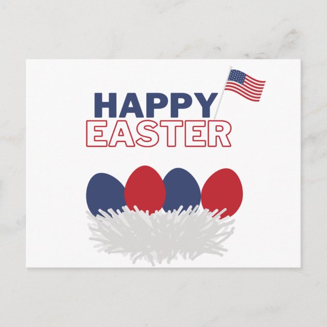 Happy Easter USA Postcard (Front)