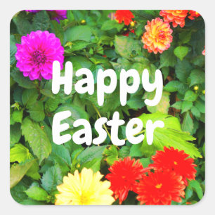 Happy Easter Various Dahlias #1-1 Stickers