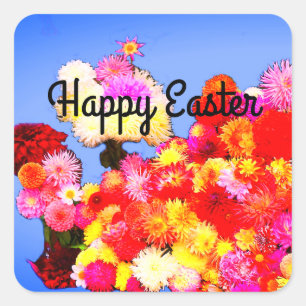 Happy Easter Various Dahlias #2-1 Stickers