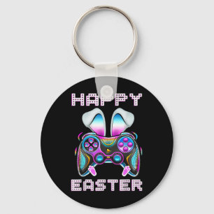 Happy Easter Video Game Controller Funny Gamer Boy Key Ring