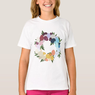 Happy Easter. Vintage Holiday Wreathe.  T-Shirt