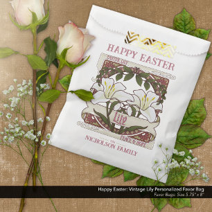 Happy Easter: Vintage Lily Personalised Favour Bag