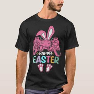 Happy Easter Vintage Pink Bunny Ears Video Game Co T-Shirt