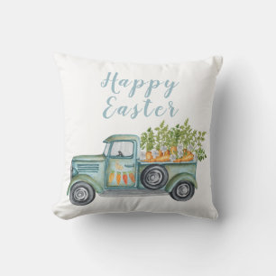 Happy Easter Vintage Truck Cushion