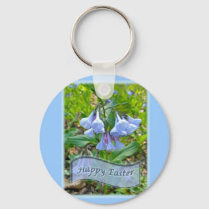 Happy Easter Virginia Bluebells Key Ring