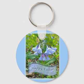 Happy Easter Virginia Bluebells Key Ring