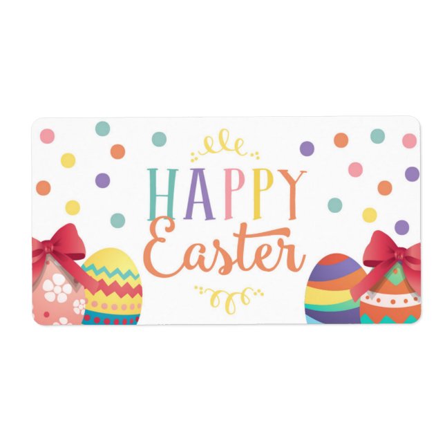 Happy Easter Water Bottle Wraps, Easter Sticker (Front)