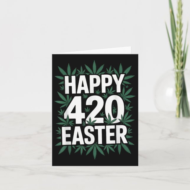 Happy Easter Weed  Card (Front)