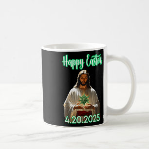 Happy Easter Weed Easter Jesus 2025 Coffee Mug